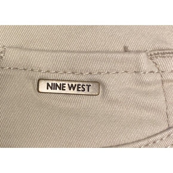 Nine West Womens Heidi Pull-On Crop Pants Size 14 Beige Yoga Stretch Twill Skinn - Picture 5 of 5